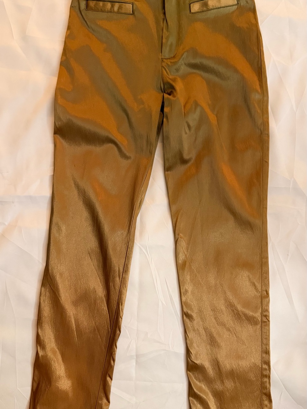 Kenzo Metallic Bronze Satin Trousers